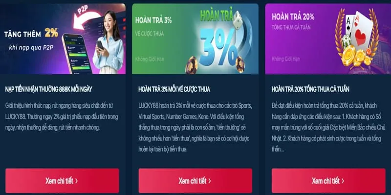 Thưởng nạp lại và hoàn trả 7789bet login
